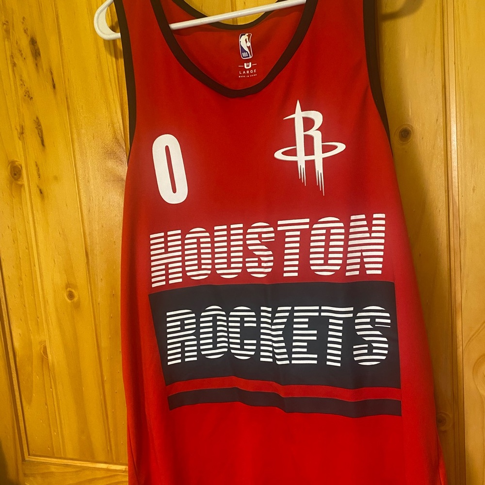 Houston Rockets Red Basketball Jersey Westbrook #0